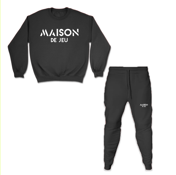 Black Classic MDJ Crewneck Jogger Set