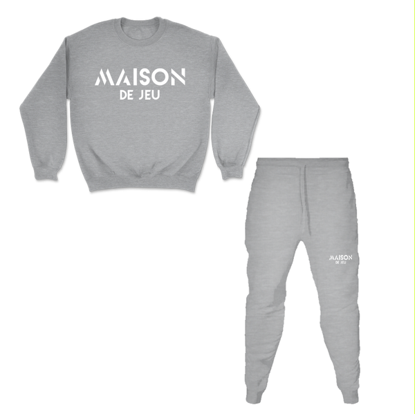 Grey Classic MDJ Crewneck Jogger Set